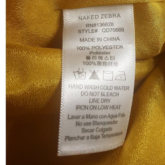 Naked Zebra QD70666 Sunny Yellow Sleeveless Slip Dress Small Dopamine Dressing - Picture 5 of 9